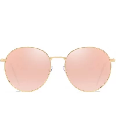 Women Sunglasses Retro Grey Drive Holiday Round Non-Polarized UV400 - Pink - CW18R6Y26Q6 $8.92 Round