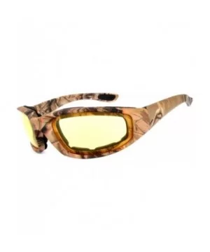 Motorcycle CAMO Padded Foam Sport Glasses Colored Lens One Pair - Camo3_yellow_lens - CR183NA04RR $6.45 Sport