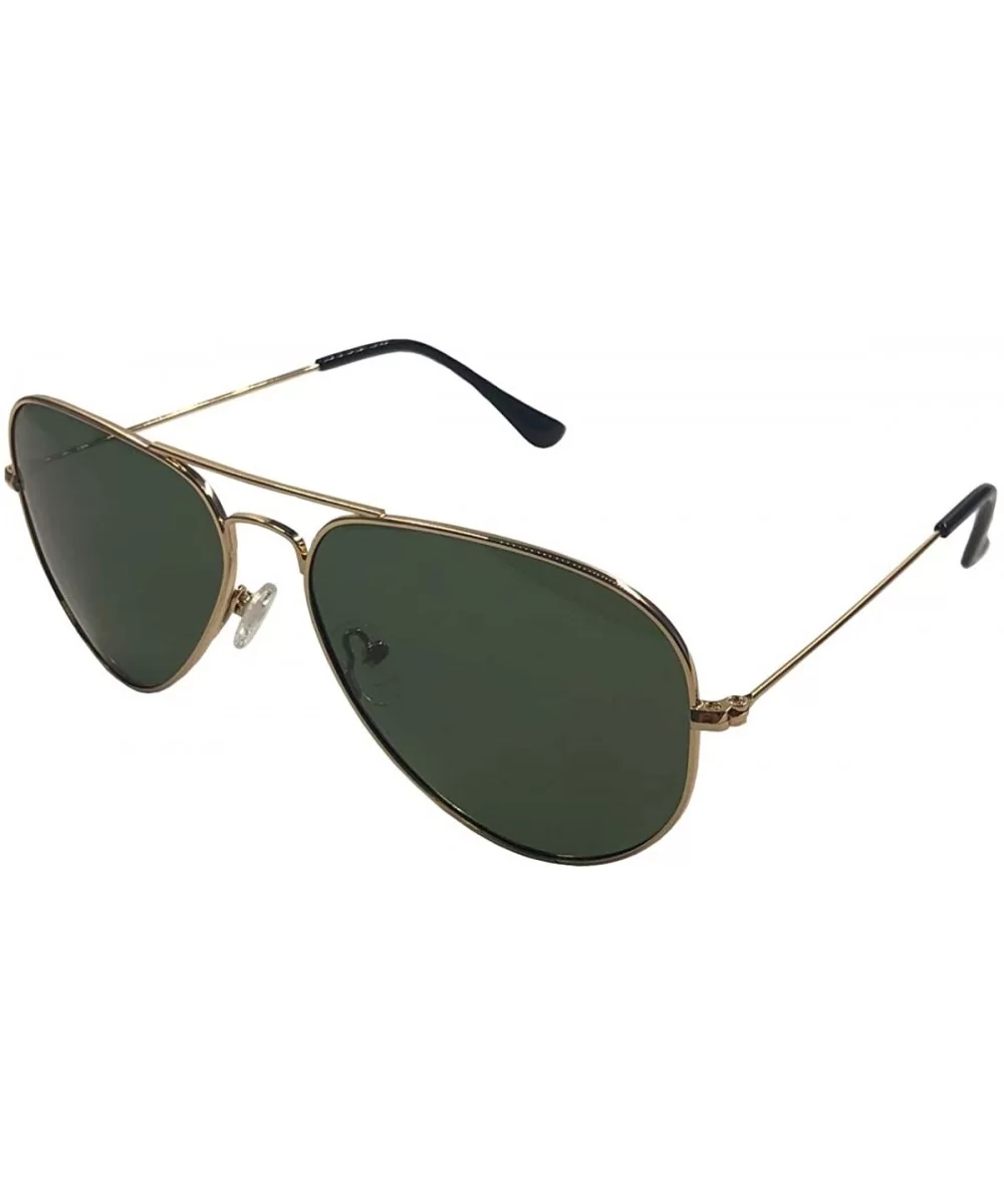 SUN PASSION Polarized Aviator Sunglasses for Men Women Black Frame Green Lens Aviator Sunglasses 58-13-140 L1828 - CA18UKGUSX...