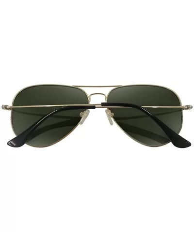 SUN PASSION Polarized Aviator Sunglasses for Men Women Black Frame Green Lens Aviator Sunglasses 58-13-140 L1828 - CA18UKGUSX...