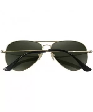 SUN PASSION Polarized Aviator Sunglasses for Men Women Black Frame Green Lens Aviator Sunglasses 58-13-140 L1828 - CA18UKGUSX...