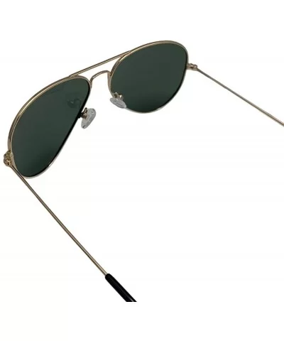 SUN PASSION Polarized Aviator Sunglasses for Men Women Black Frame Green Lens Aviator Sunglasses 58-13-140 L1828 - CA18UKGUSX...