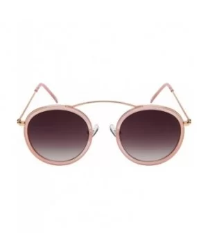 Fashionista Circle Sunnies w/Flat Lens 53093 - Jelly Pink+rose Gold - C71853M7Z8Z $6.58 Oversized