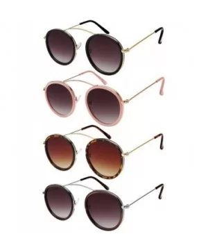 Fashionista Circle Sunnies w/Flat Lens 53093 - Jelly Pink+rose Gold - C71853M7Z8Z $6.58 Oversized