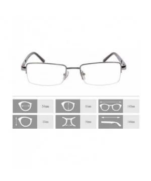 Metal Frame Blue Light Blocking Reading Glasses 1.56 Lenses-6334 - CO17YIDST43 $10.15 Rectangular