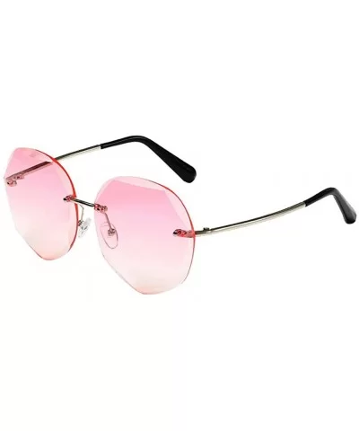 Ladies Vintage Small Sunglasses Oval Slim Metal Frame Candy Color Classic Glasses - G - CO196I9UH6W $8.33 Oval