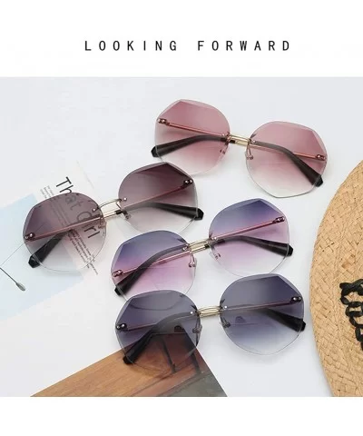 Ladies Vintage Small Sunglasses Oval Slim Metal Frame Candy Color Classic Glasses - G - CO196I9UH6W $8.33 Oval