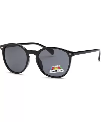 Women Polarized Sunglasses - Round Lightweight Frame - No Sun Glare - Black - CP1884UQXW4 $8.88 Round