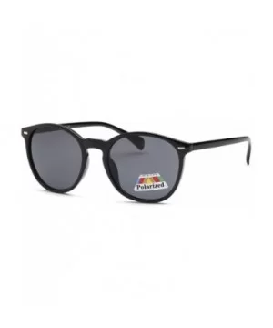 Women Polarized Sunglasses - Round Lightweight Frame - No Sun Glare - Black - CP1884UQXW4 $8.88 Round