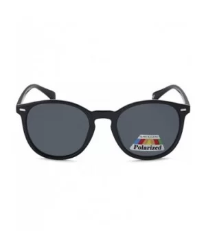 Women Polarized Sunglasses - Round Lightweight Frame - No Sun Glare - Black - CP1884UQXW4 $8.88 Round