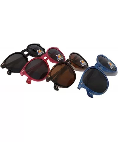 Women Polarized Sunglasses - Round Lightweight Frame - No Sun Glare - Black - CP1884UQXW4 $8.88 Round