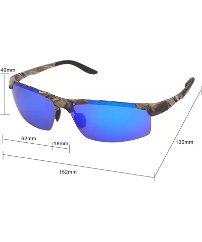 Men Sports Style Polarized Sunglasses Outdoor Driver Goggle Sunglasses - Blue - CF180EQS8XE $16.09 Goggle