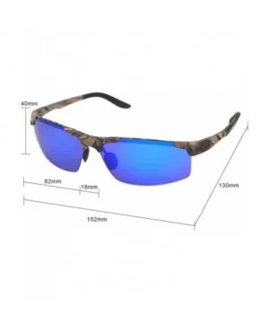 Men Sports Style Polarized Sunglasses Outdoor Driver Goggle Sunglasses - Blue - CF180EQS8XE $16.09 Goggle