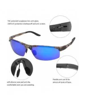 Men Sports Style Polarized Sunglasses Outdoor Driver Goggle Sunglasses - Blue - CF180EQS8XE $16.09 Goggle