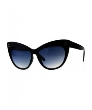 Oversized Butterfly Sunglasses Womens Square Cateye Fashion Shades - Black (Blue Smoke) - CJ18KHN9Y89 $8.37 Oversized