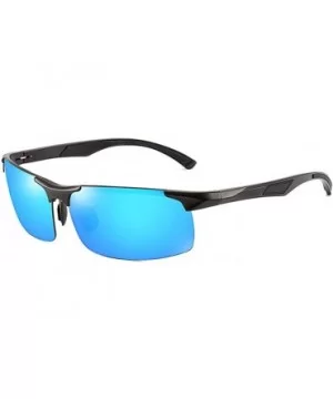 Aluminum Magnesium Polarizing Sunglasses Men's Sunglasses Half Frame Outdoor Sports Biking Glasses - B - CL18QQ204EX $39.17 A...