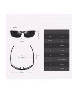 Aluminum Magnesium Polarizing Sunglasses Men's Sunglasses Half Frame Outdoor Sports Biking Glasses - B - CL18QQ204EX $39.17 A...