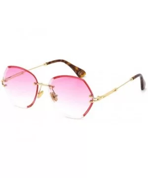 Frameless trimming sunglasses- ladies 2019 new sunglasses women fashion trend sunglasses - E - CF18SKZLYKO $36.95 Aviator