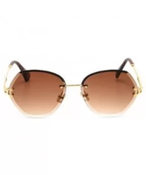 Frameless trimming sunglasses- ladies 2019 new sunglasses women fashion trend sunglasses - E - CF18SKZLYKO $36.95 Aviator