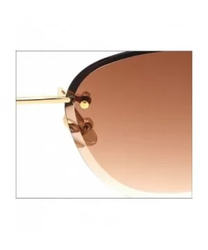 Frameless trimming sunglasses- ladies 2019 new sunglasses women fashion trend sunglasses - E - CF18SKZLYKO $36.95 Aviator