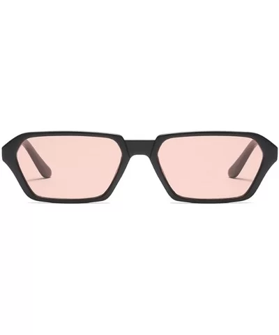 Vintage Rectangle Sunglasses Small Frame Women Square Fashion Eyewear - Black - CF18DWCDYSC $8.17 Square