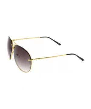 Oversize Rimless Metal Slim Arms Tinted Lens Aviator Sunglasses 68mm - Gold / Lavender - CP1822O0Y6C $6.91 Oversized