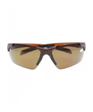 Bifocal Sunglasses with Wrap-Around Sport Design Half Frame for Men and Women - Brown - CE18C3KH33Z $18.89 Sport