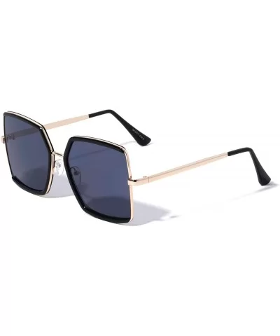 Geometric Squared Butterfly Sunglasses - Black - C6196MTCQ3S $12.21 Butterfly