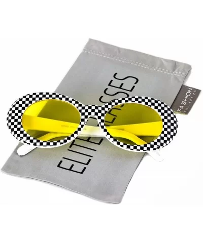 Clout Goggles Oval Mod Retro Thick Frame Rapper Hypebeast Eyewear Supreme Glasses Cool Sunglasses - CN185Z966XZ $4.67 Goggle