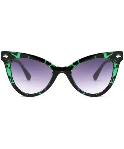 Cat Eye Sunglasses Street Shooting Wild Glasses for Men and Women B2563 - 03 Leopard Green - CK1969Y95DU $8.94 Cat Eye