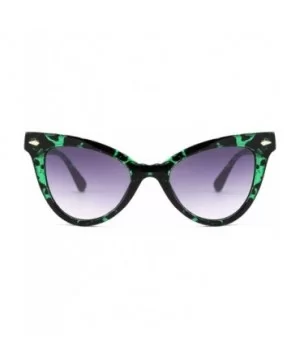 Cat Eye Sunglasses Street Shooting Wild Glasses for Men and Women B2563 - 03 Leopard Green - CK1969Y95DU $8.94 Cat Eye