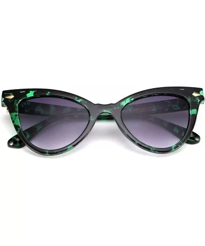 Cat Eye Sunglasses Street Shooting Wild Glasses for Men and Women B2563 - 03 Leopard Green - CK1969Y95DU $8.94 Cat Eye