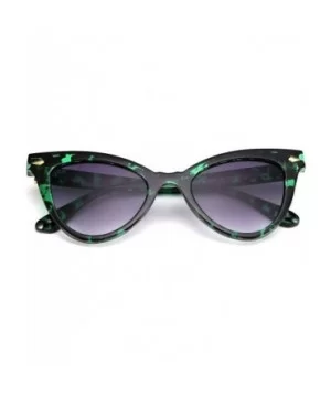 Cat Eye Sunglasses Street Shooting Wild Glasses for Men and Women B2563 - 03 Leopard Green - CK1969Y95DU $8.94 Cat Eye