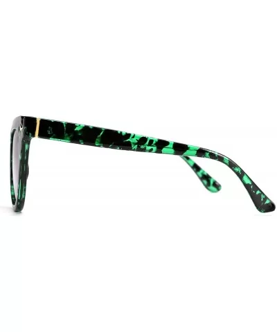 Cat Eye Sunglasses Street Shooting Wild Glasses for Men and Women B2563 - 03 Leopard Green - CK1969Y95DU $8.94 Cat Eye