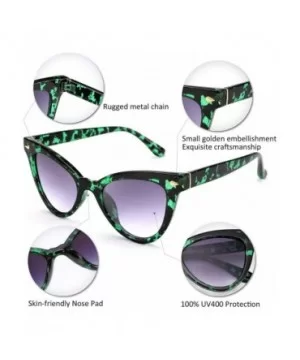 Cat Eye Sunglasses Street Shooting Wild Glasses for Men and Women B2563 - 03 Leopard Green - CK1969Y95DU $8.94 Cat Eye