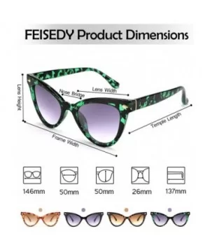 Cat Eye Sunglasses Street Shooting Wild Glasses for Men and Women B2563 - 03 Leopard Green - CK1969Y95DU $8.94 Cat Eye