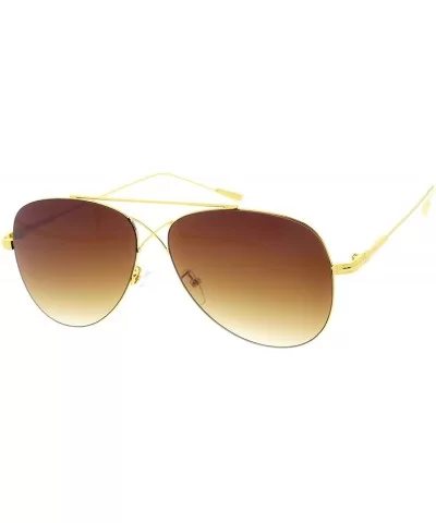 Wired Aviator Retro Fashion Sunglasses Ver 2.0 - Brown - CO18UU2KG48 $9.26 Aviator