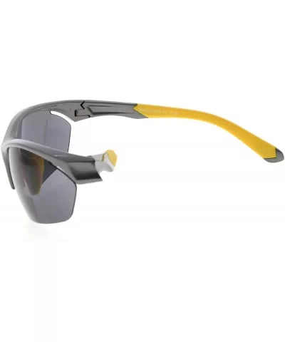 Retro Mens Womens Sports Half-Rimless Bifocal Sunglasses Pearly Grey+1.00 - Pearly Grey - CJ189AKZUMG $18.27 Rimless