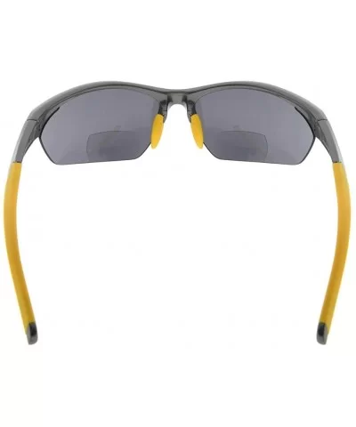 Retro Mens Womens Sports Half-Rimless Bifocal Sunglasses Pearly Grey+1.00 - Pearly Grey - CJ189AKZUMG $18.27 Rimless