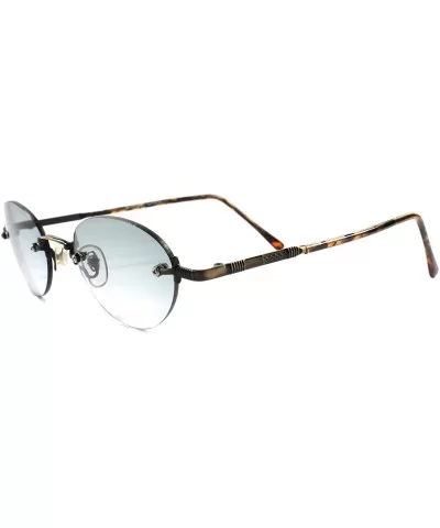 Classic Vintage 60s 70s Mens Womens Rimless Oval Sunglasses - Bronze - CA18934TKH7 $15.10 Oval