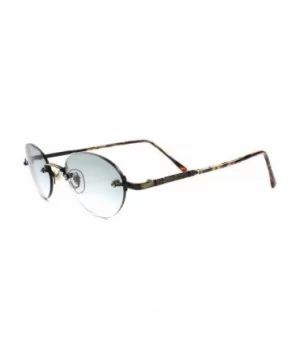 Classic Vintage 60s 70s Mens Womens Rimless Oval Sunglasses - Bronze - CA18934TKH7 $15.10 Oval