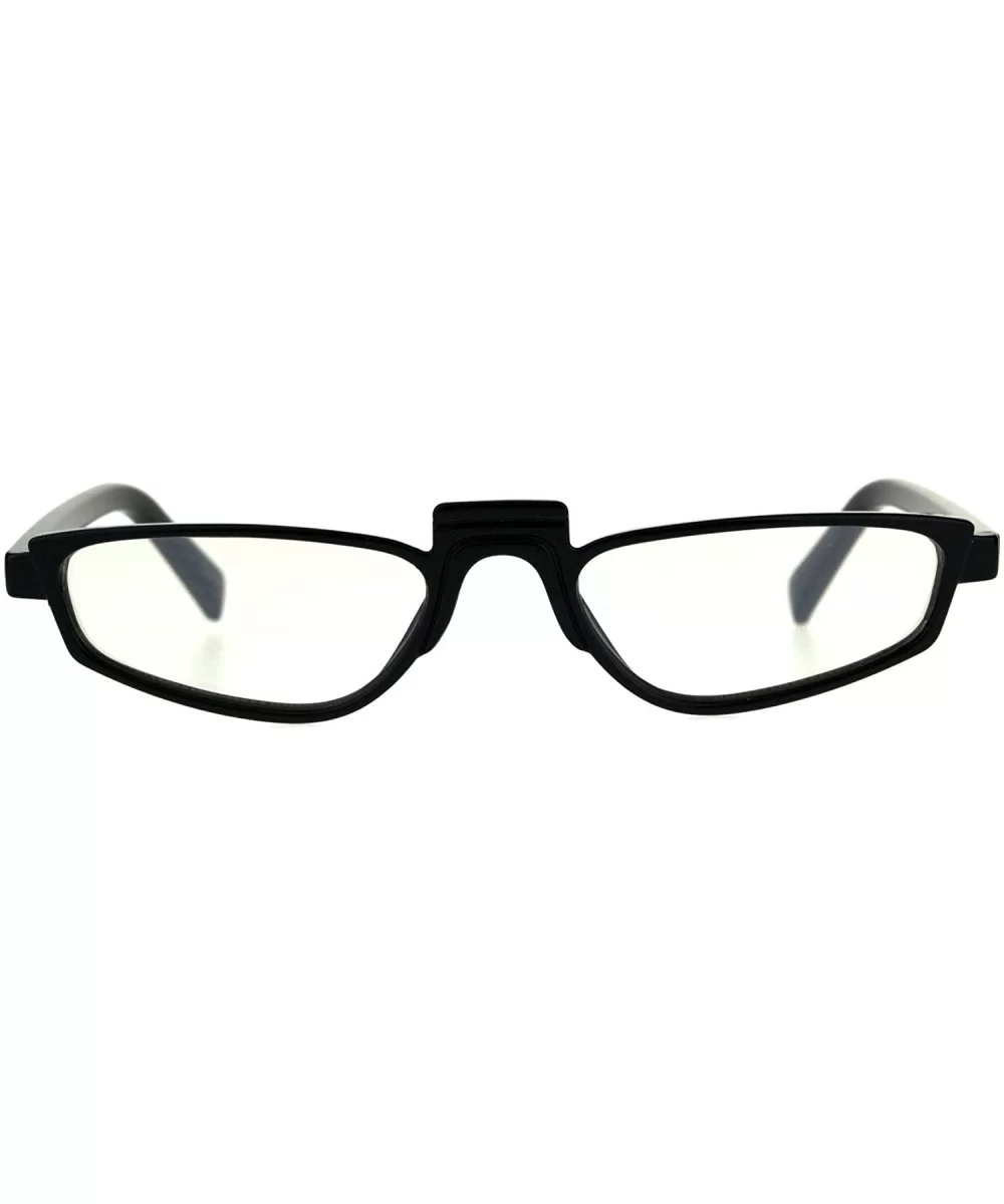 Vintage Fashion Sunglasses Unisex Skinny Frame Unique Pop Up Bridge - Black (Pale) - C318DA54K3O $5.57 Rectangular