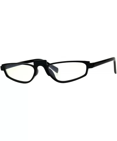 Vintage Fashion Sunglasses Unisex Skinny Frame Unique Pop Up Bridge - Black (Pale) - C318DA54K3O $5.57 Rectangular