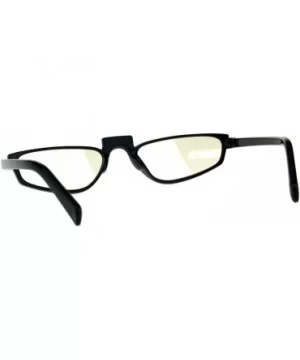 Vintage Fashion Sunglasses Unisex Skinny Frame Unique Pop Up Bridge - Black (Pale) - C318DA54K3O $5.57 Rectangular