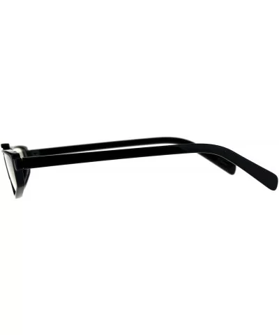 Vintage Fashion Sunglasses Unisex Skinny Frame Unique Pop Up Bridge - Black (Pale) - C318DA54K3O $5.57 Rectangular