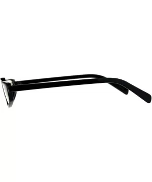 Vintage Fashion Sunglasses Unisex Skinny Frame Unique Pop Up Bridge - Black (Pale) - C318DA54K3O $5.57 Rectangular