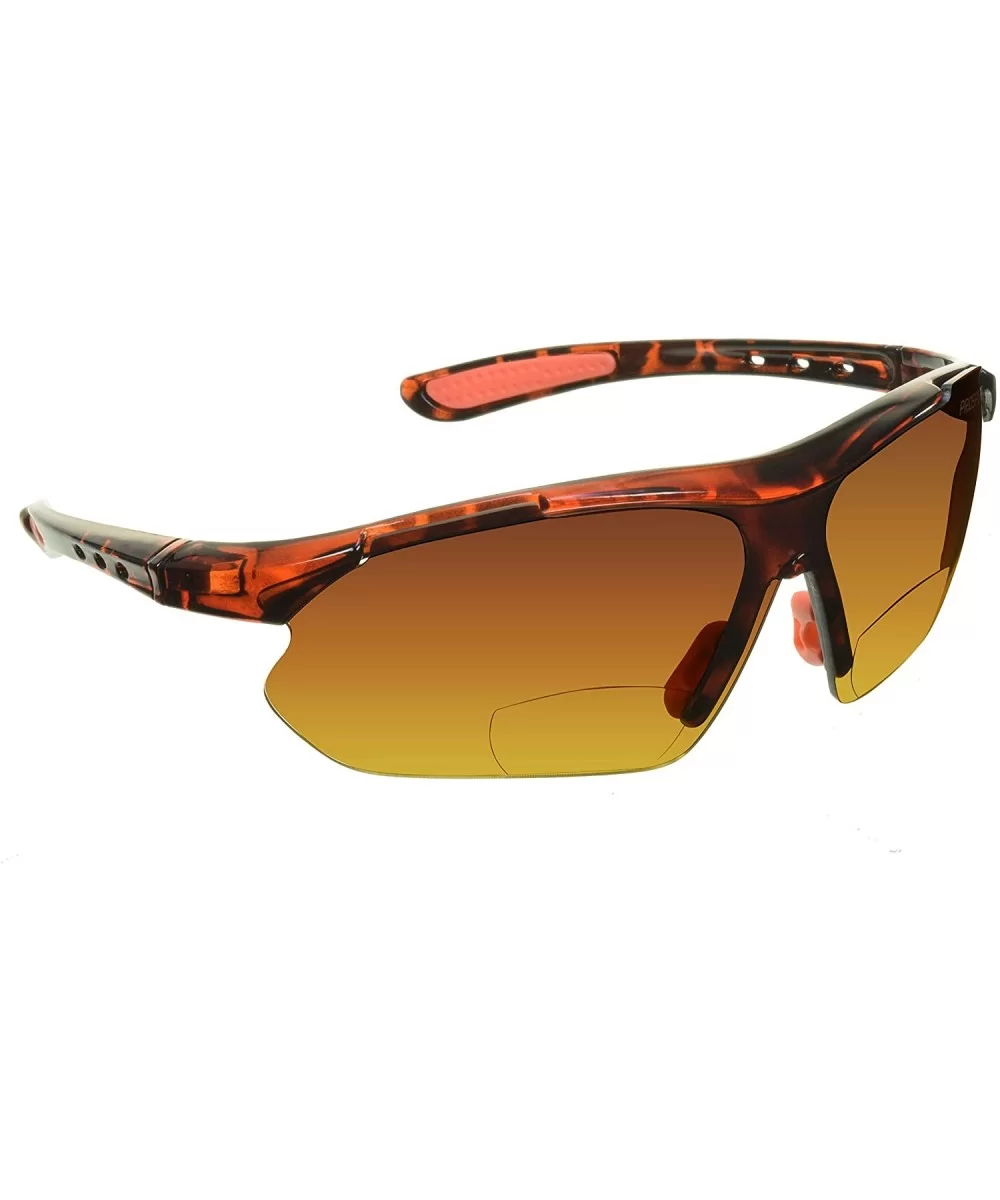 Bifocal Sunglasses Rimless Wraparound - Tortoise Shell Brown - C511X7P8YD7 $8.29 Wrap