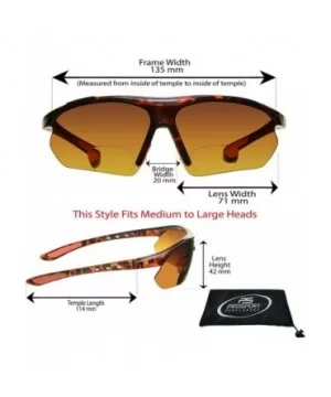 Bifocal Sunglasses Rimless Wraparound - Tortoise Shell Brown - C511X7P8YD7 $8.29 Wrap