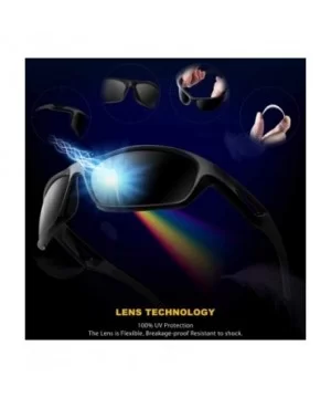 Polarized Sports Sunglasses Driving shades For Men TR90 Unbreakable Frame RB831 - Full Black - CK18TLTUC24 $19.80 Sport