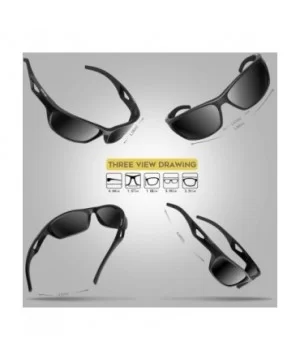 Polarized Sports Sunglasses Driving shades For Men TR90 Unbreakable Frame RB831 - Full Black - CK18TLTUC24 $19.80 Sport